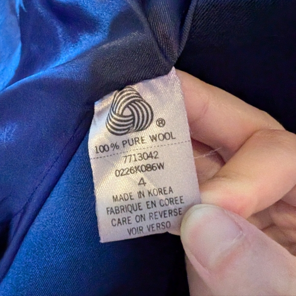 Vintage Tahari Wool Double Breasted Blazer Sz 4 80s - Picture 15 of 16